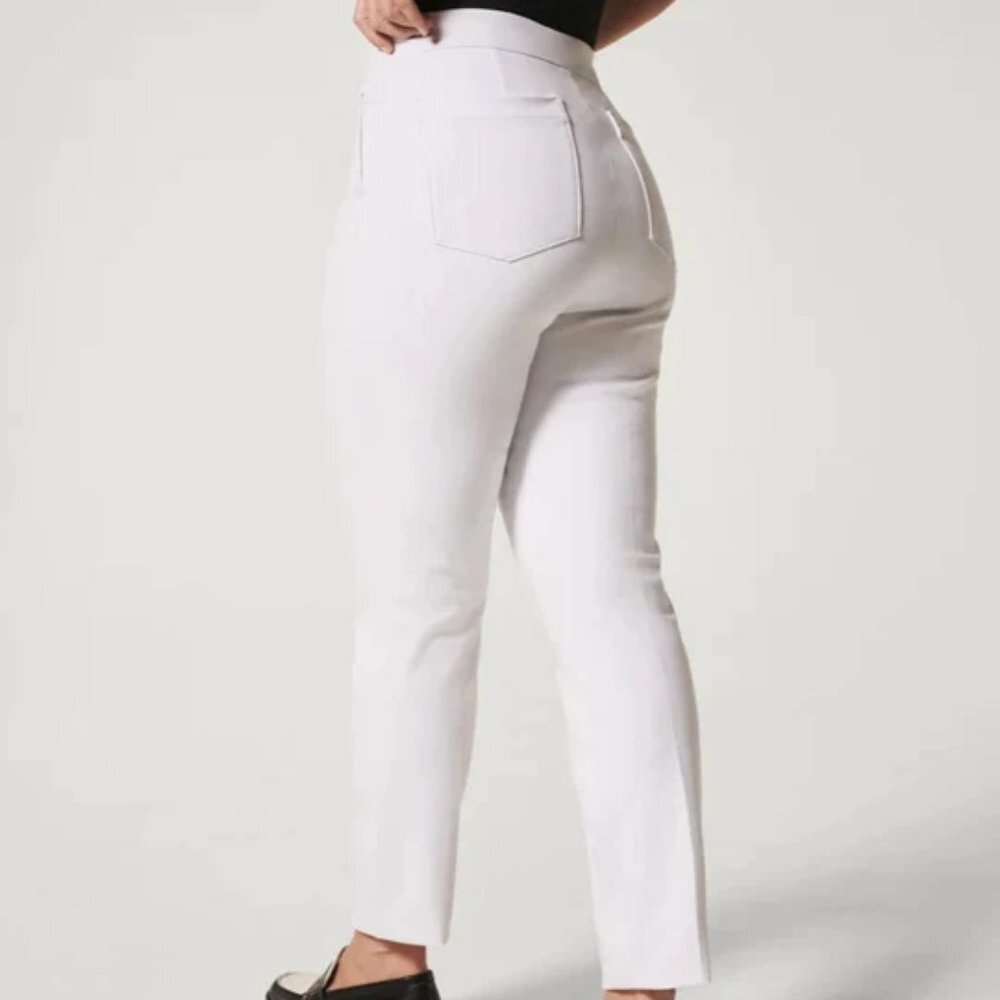 NWT Spanx Slim Straight Pant Classic White Pull On